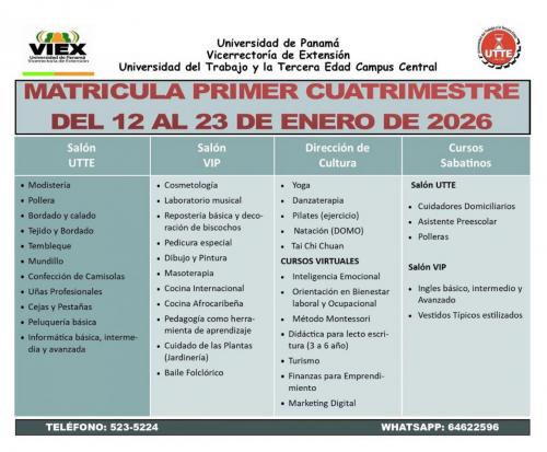 cursos enero UTTE 2026